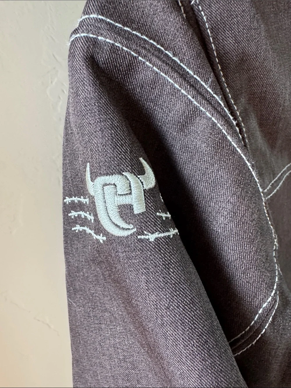 Cowboy Hardware Kids Military-Style Brown Field Jacket with Contrast Stitching